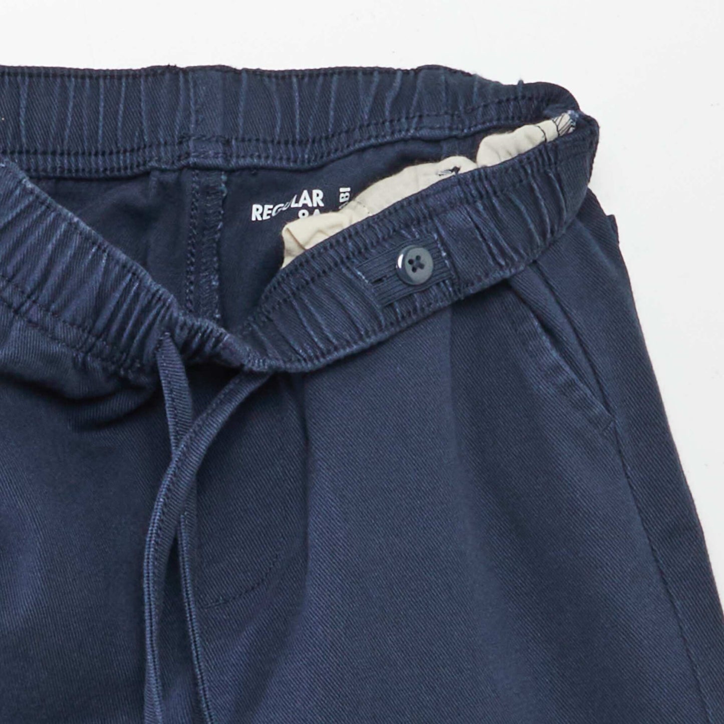 Pantalon regular uni BLEU