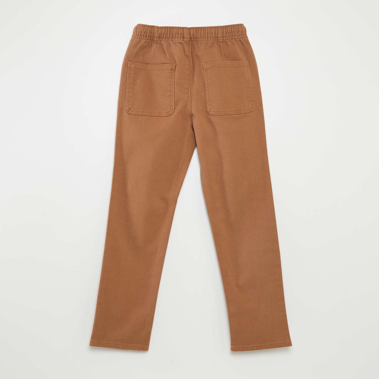 Pantalon regular uni MARRON