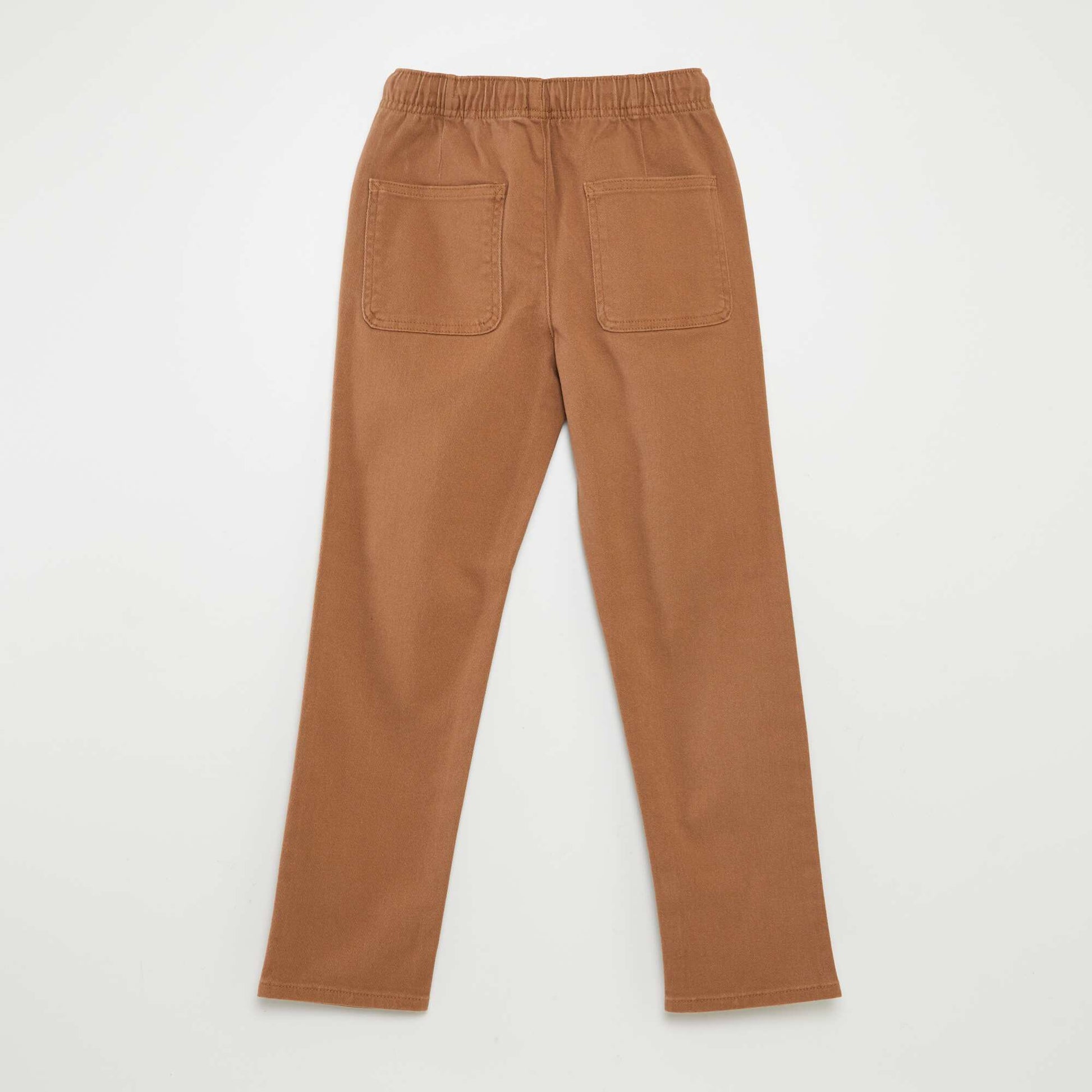 Pantalon regular uni MARRON