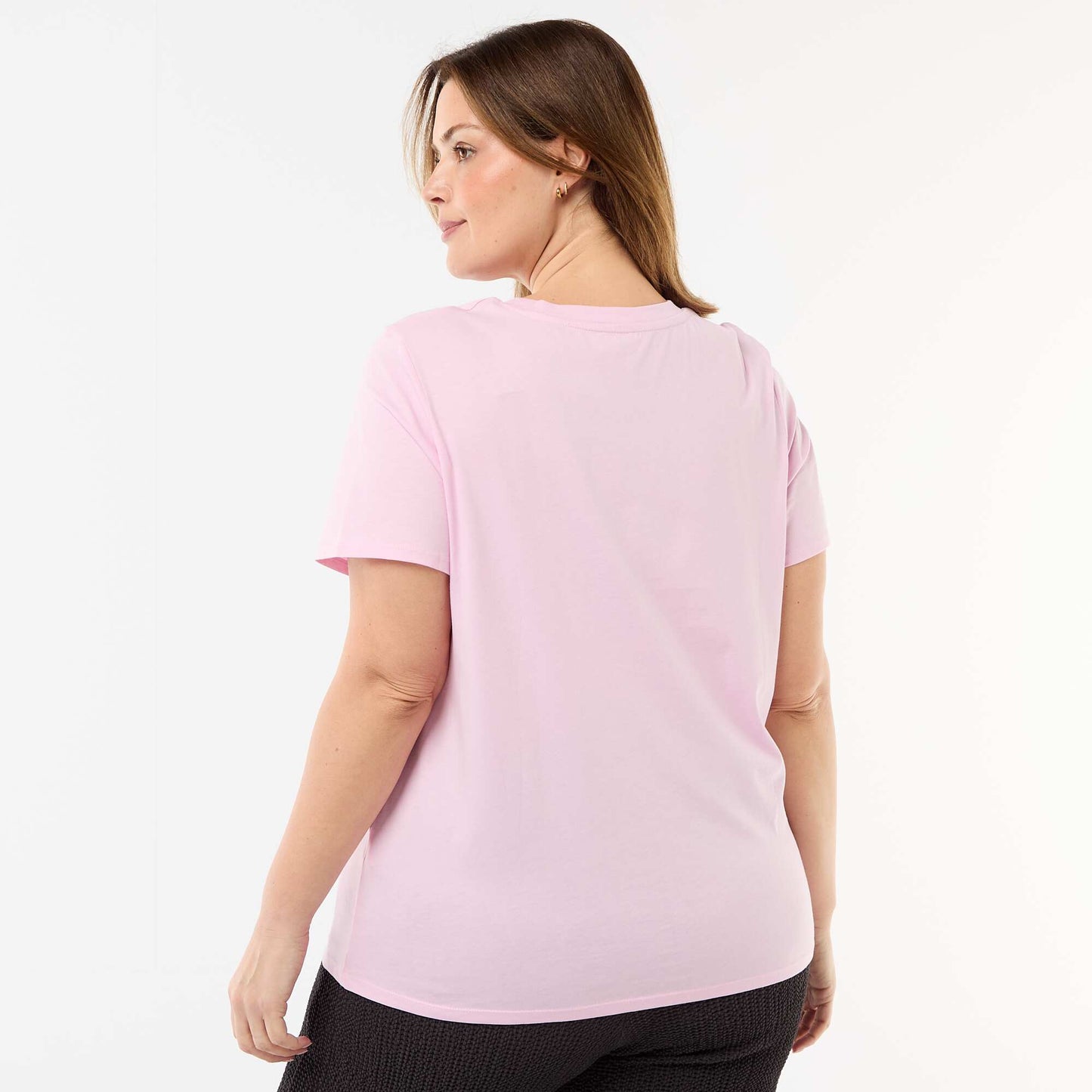 T-shirt en maille jersey manches courtes ROSE