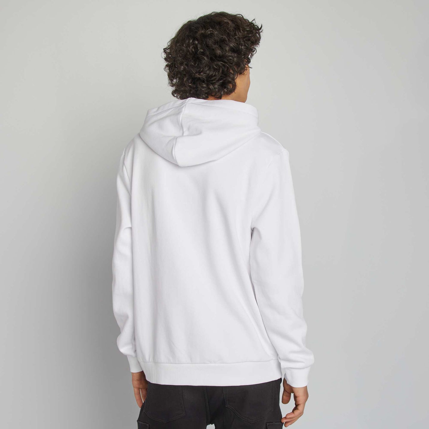 Sweat capuche à message BLANC