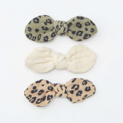 Lot de 3 pinces croco à noeud KAKI