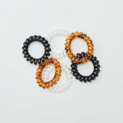 Lot de 6 élastiques tortis NOIR