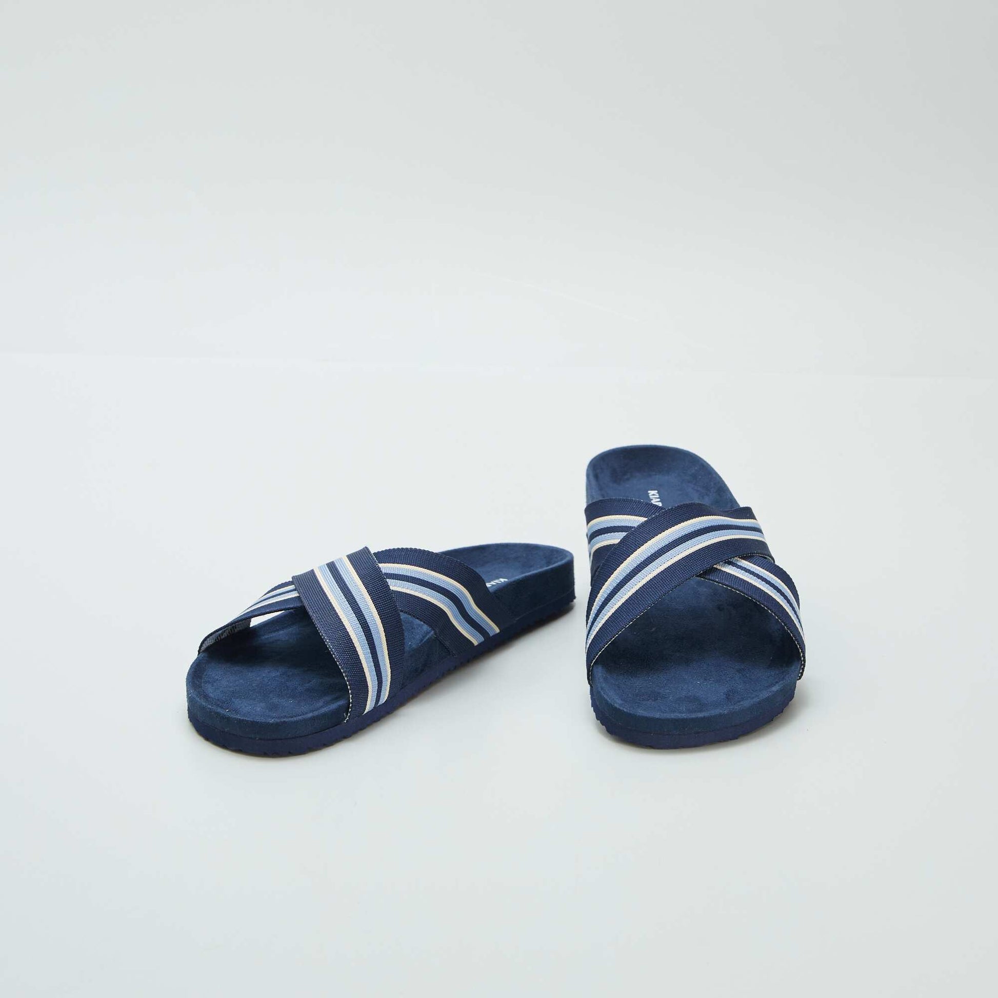 Mules avec brides croisées BLEU