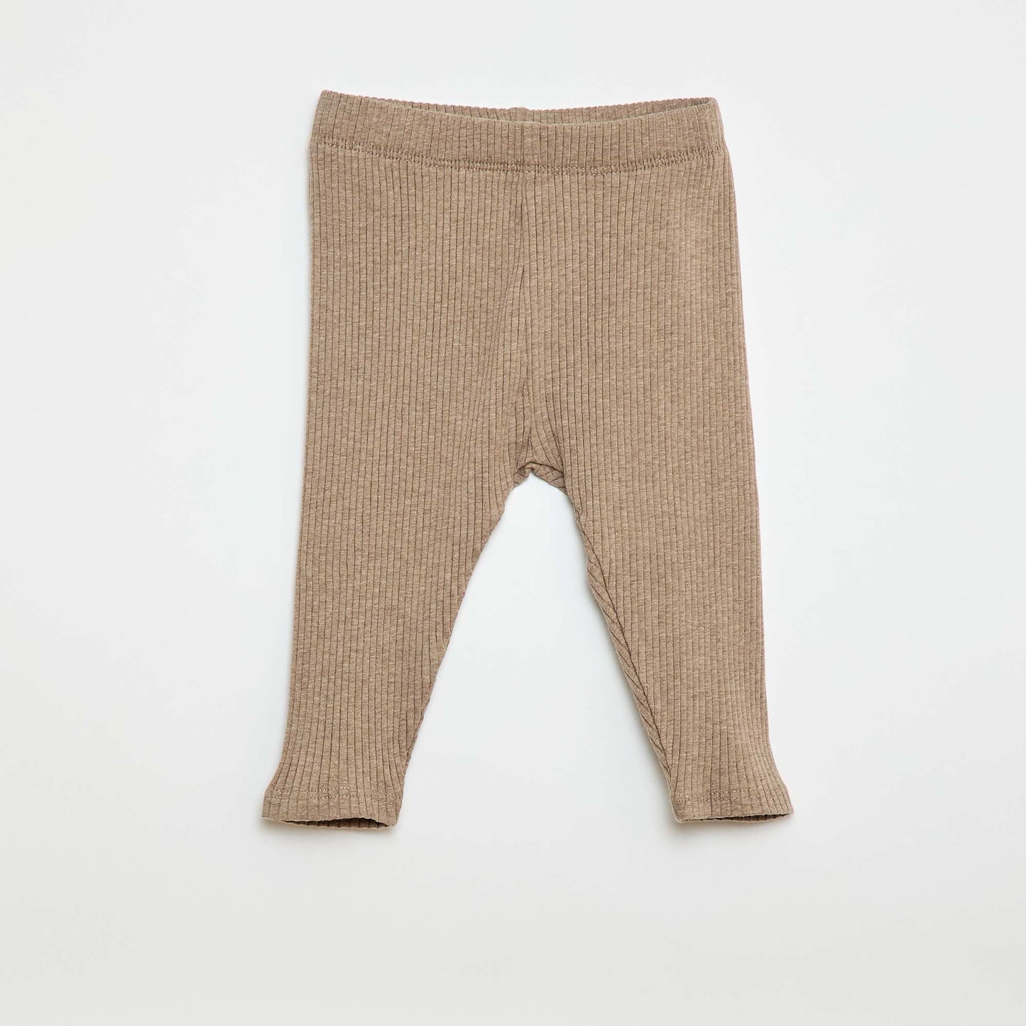 Lot de 2 leggings côtelés BEIGE/BLEU