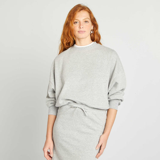 Sweat à col rond loose GRIS