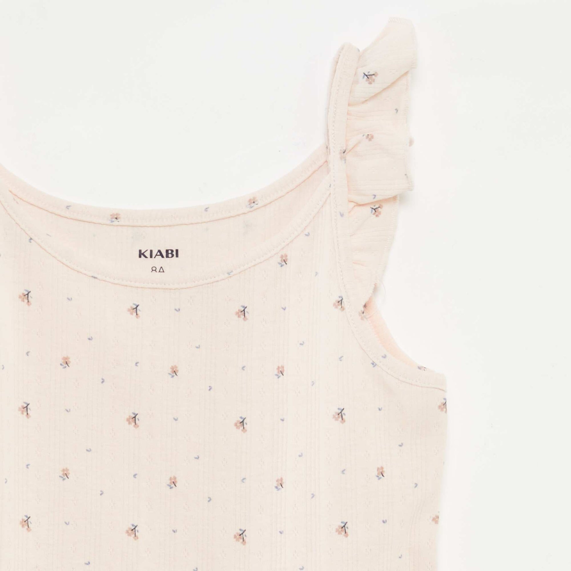 Pyjama court débardeur avec volants + short - 2 pièces ROSE
