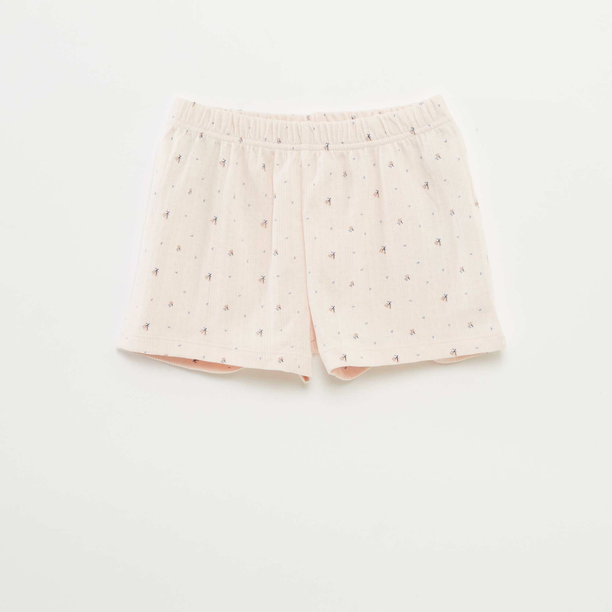 Pyjama court débardeur avec volants + short - 2 pièces ROSE