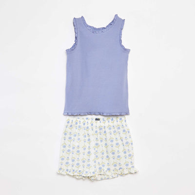 Pyjama 2 pièces - débardeur + short imprimé BLANC