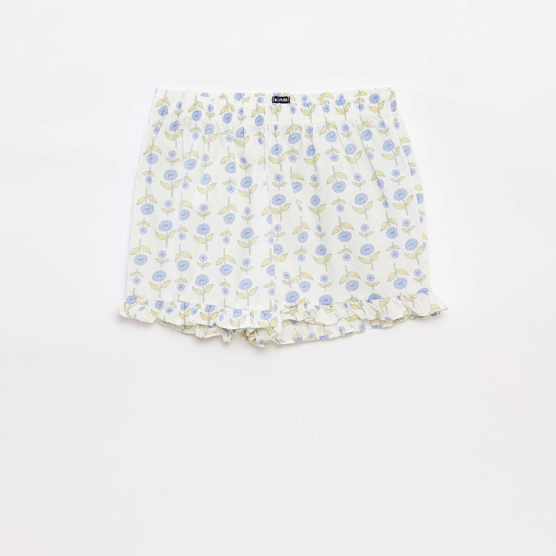 Pyjama 2 pièces - débardeur + short imprimé BLANC