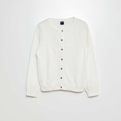 Gilet en maille unie BLANC