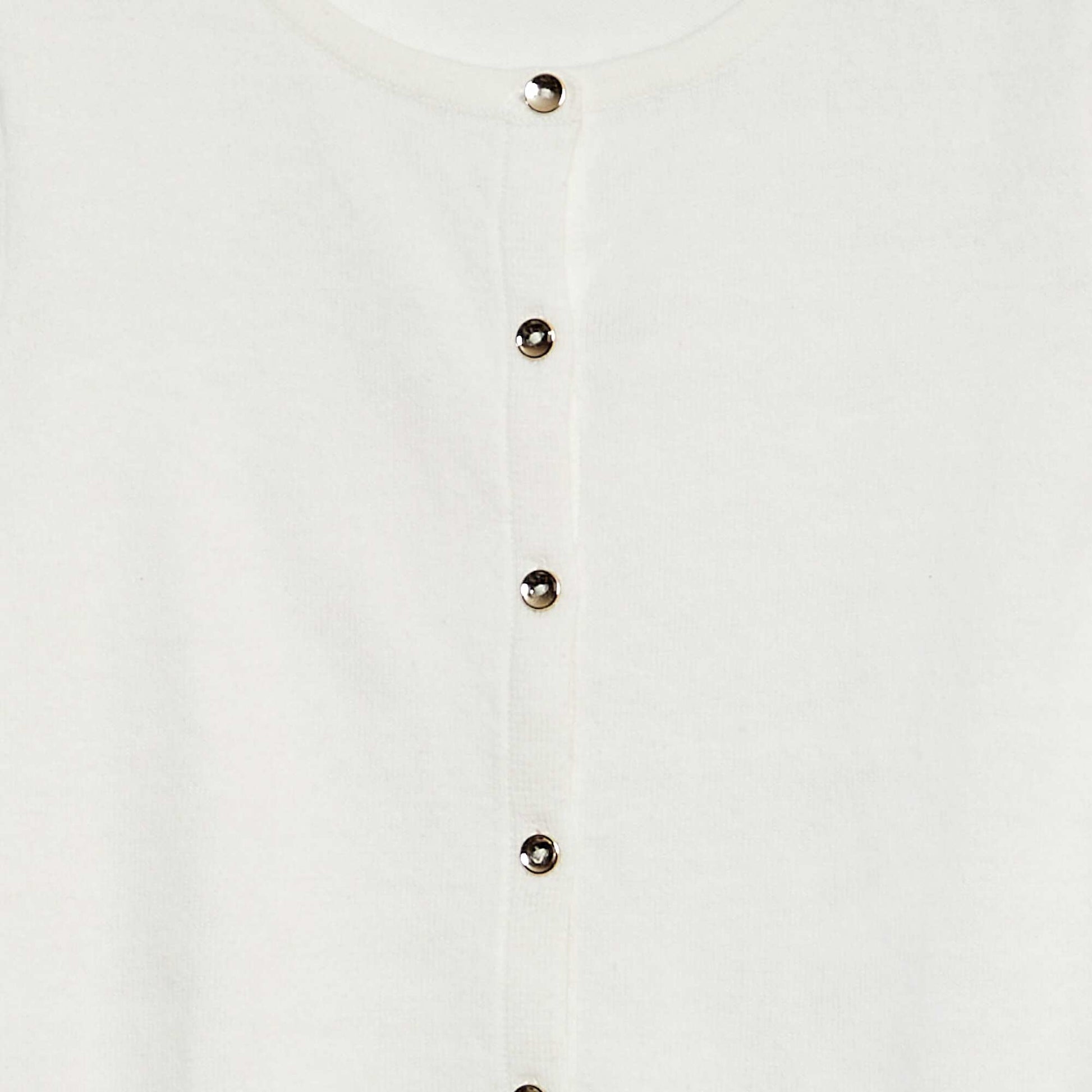 Gilet en maille unie BLANC