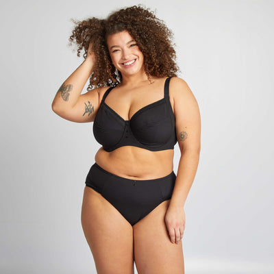 Culotte en microfibre côtelée NOIR