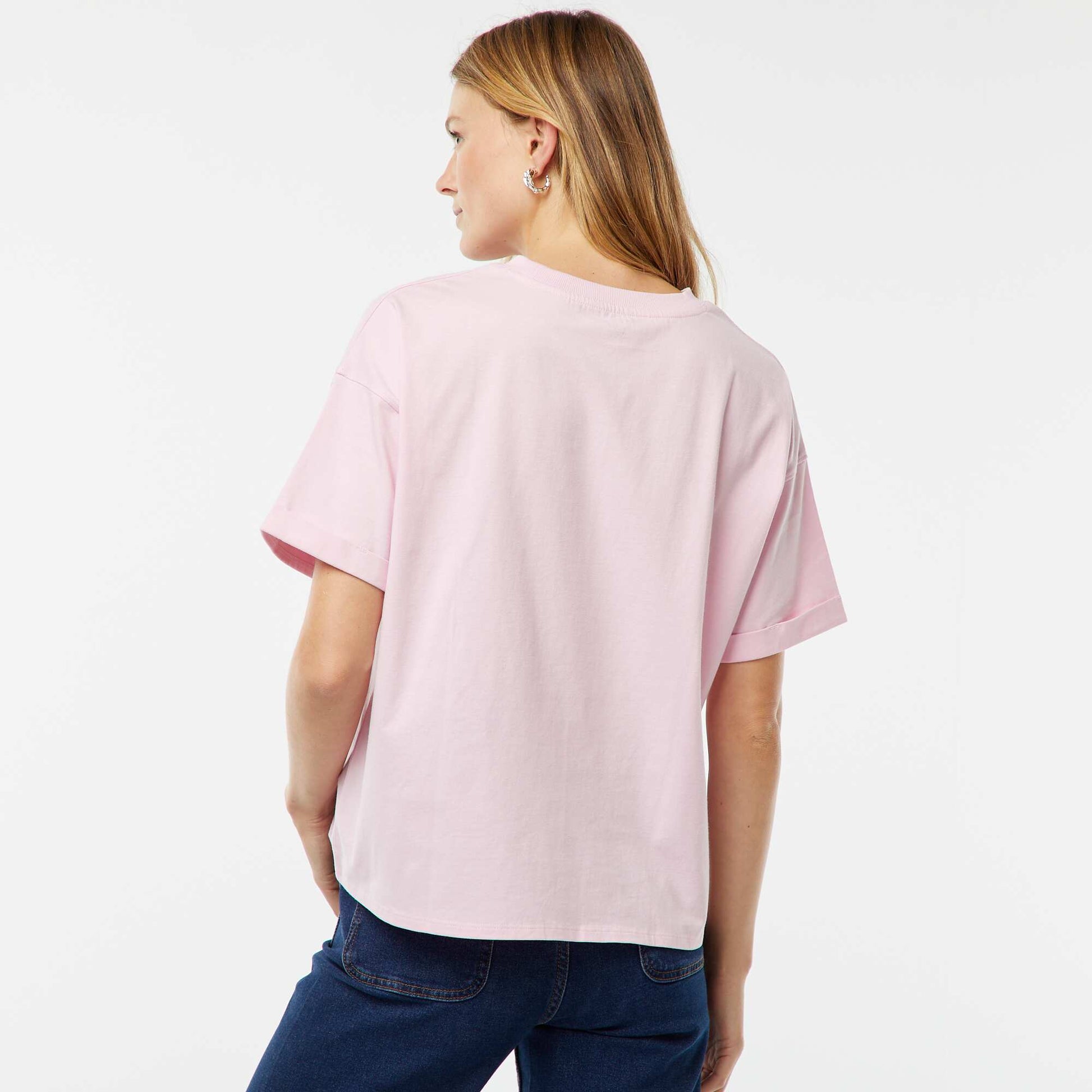 T-shirt à manches courtes et col rond 'Mickey Mouse' 'Disney' ROSE