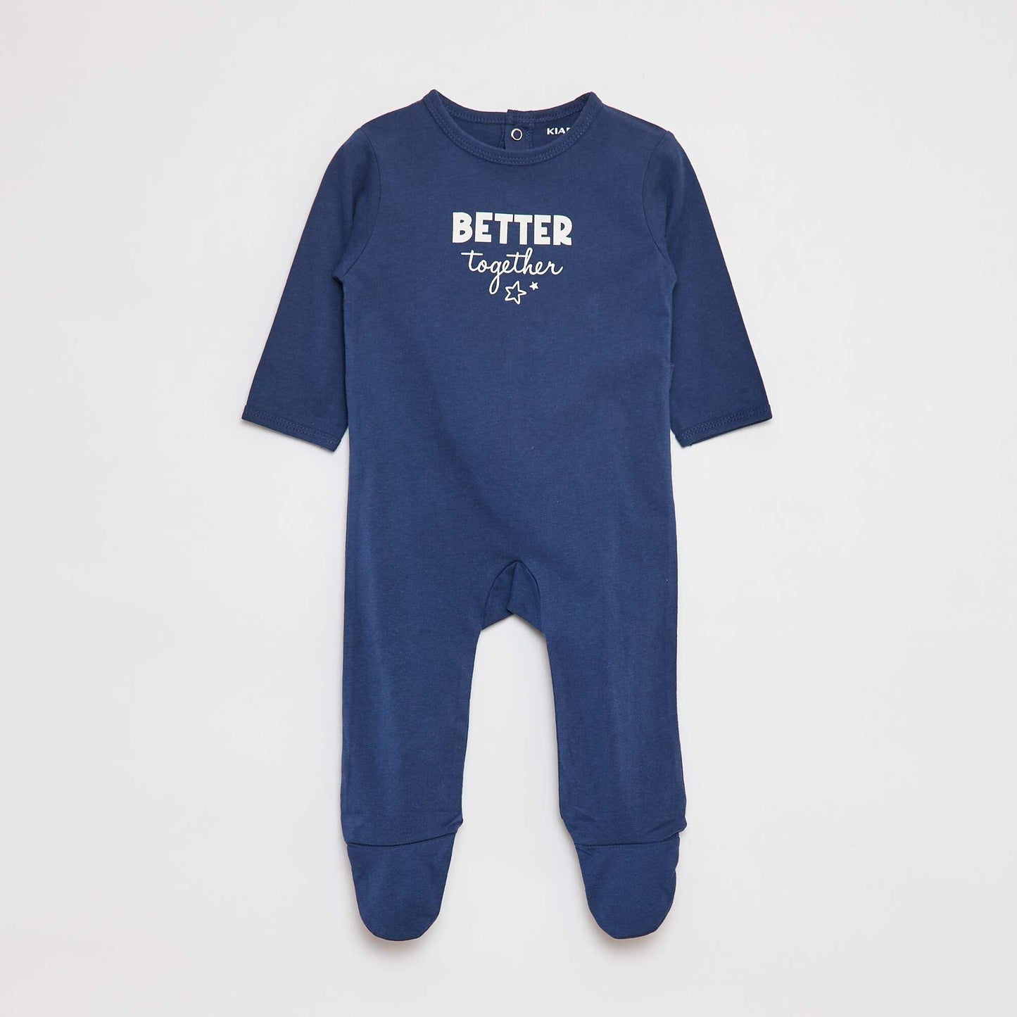 Pyjama dors bien léger avec pieds BLEU