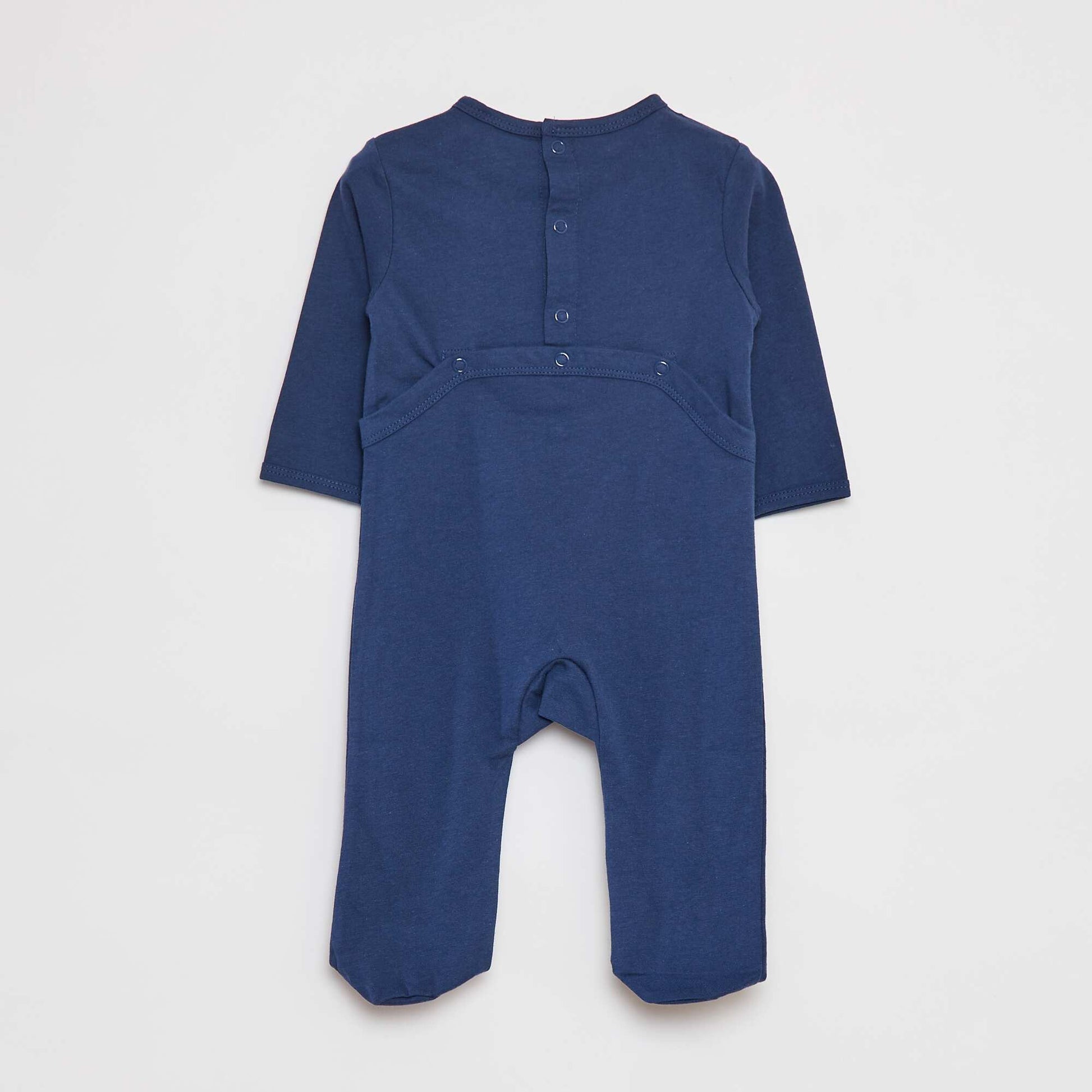 Pyjama dors bien léger avec pieds BLEU