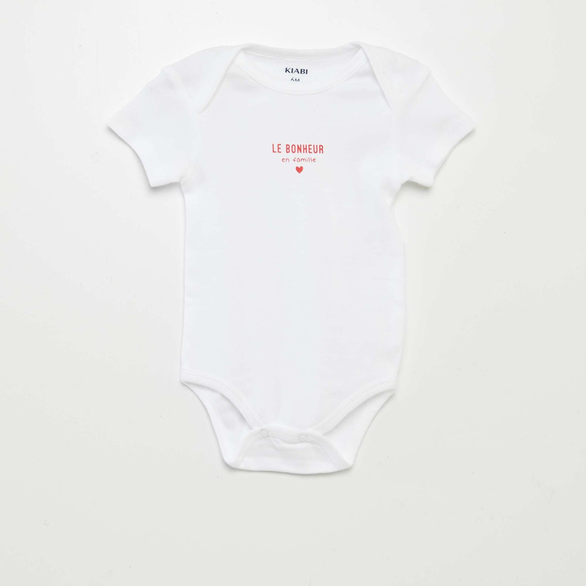 Bodies imprimés en coton - lot de 3 BLANC/MARINE