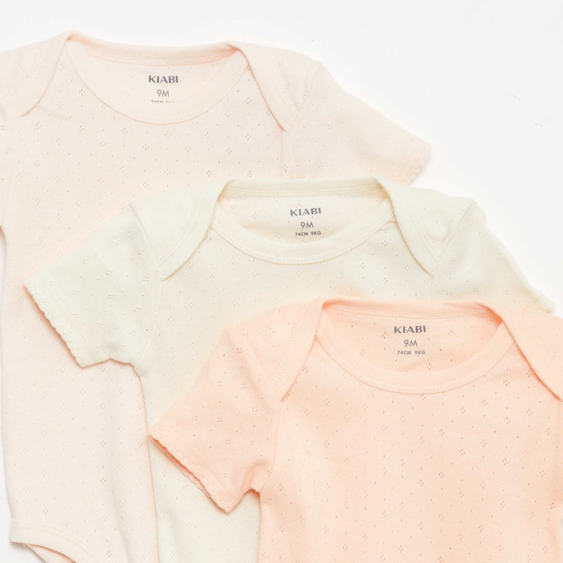 Bodies évolutif en maille unie - Lot de 3 ORANGE