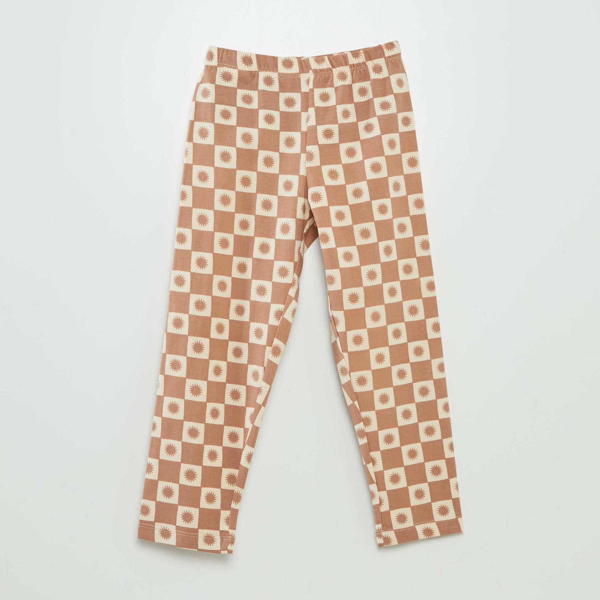 Legging en jersey imprimé MARRON