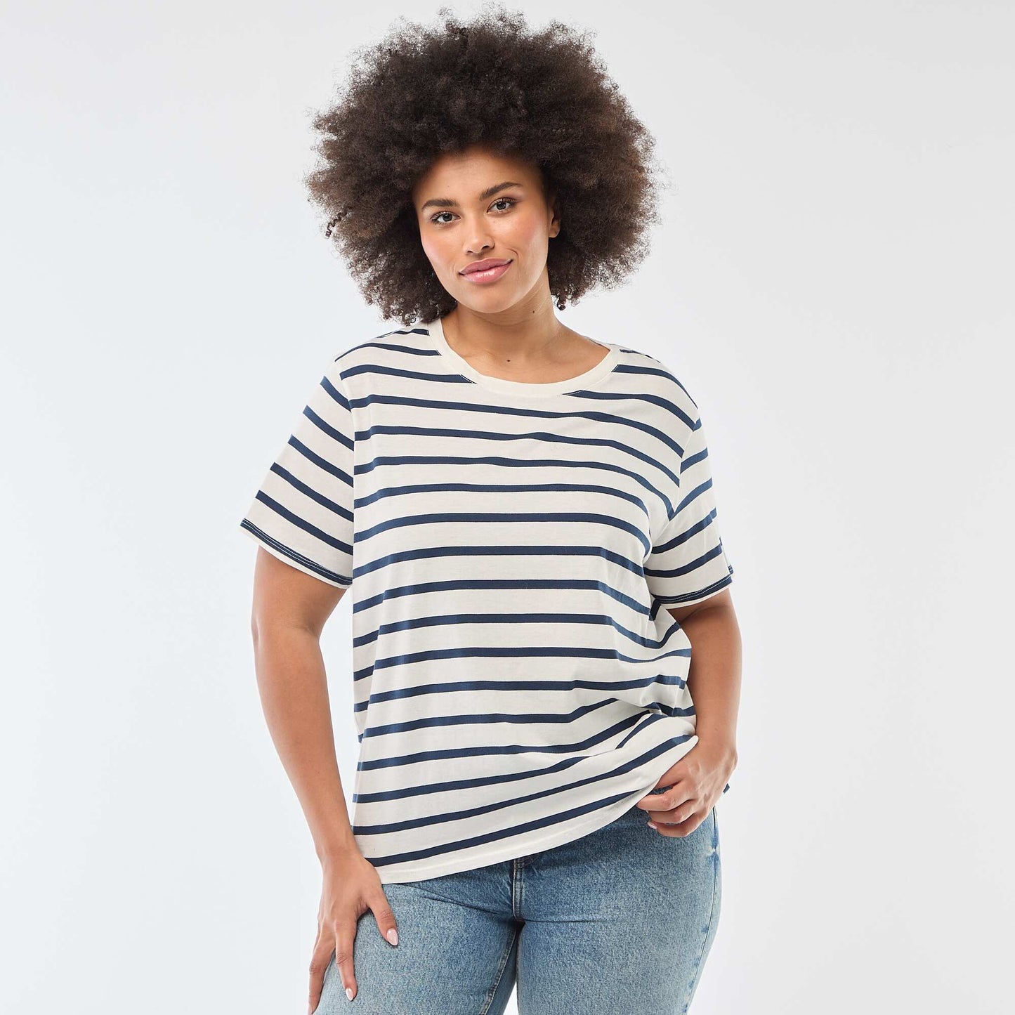 T-shirt à manches courtes avec imprimé BLANC