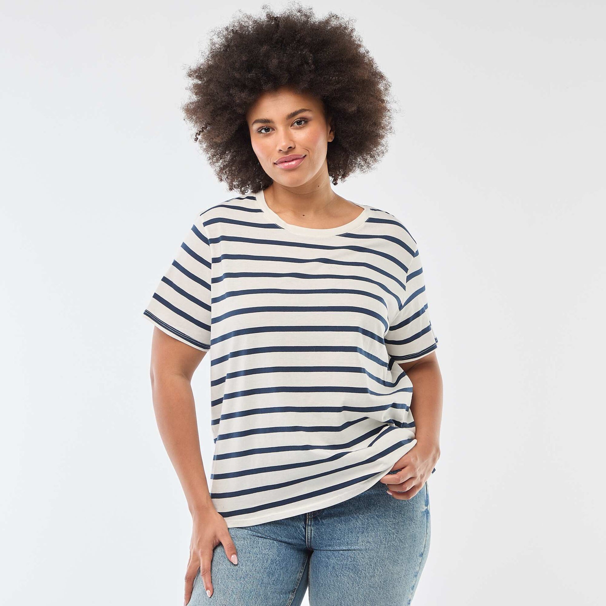 T-shirt à manches courtes avec imprimé BLANC