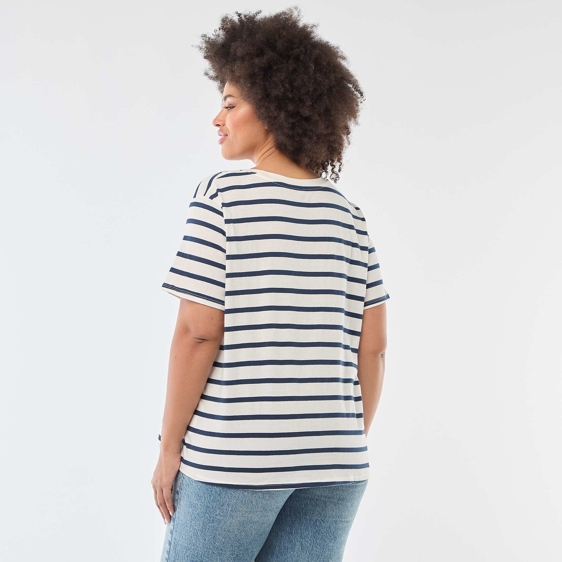 T-shirt à manches courtes avec imprimé BLANC