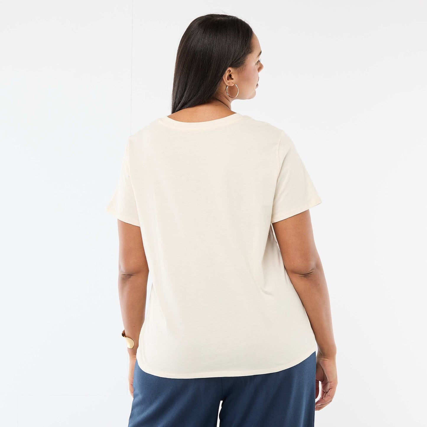 T-shirt à manches courtes avec imprimé BLANC
