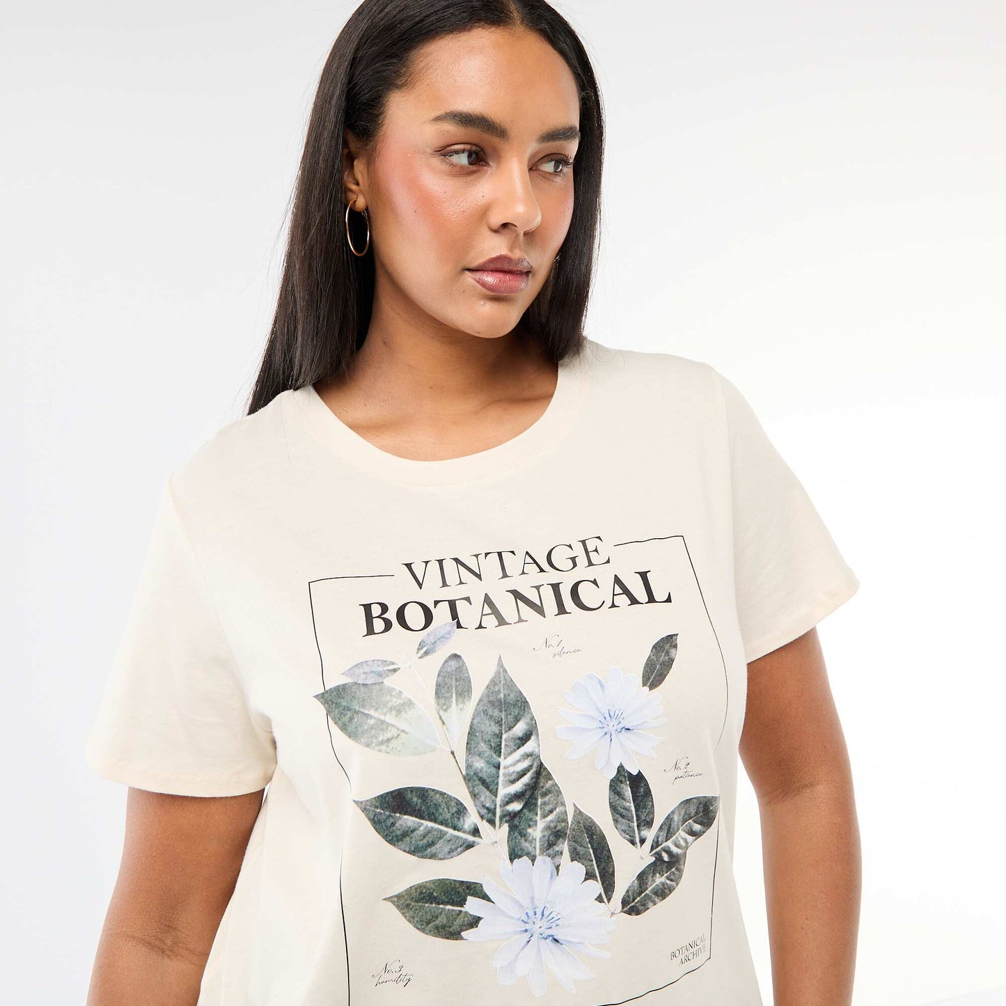 T-shirt à manches courtes avec imprimé BLANC