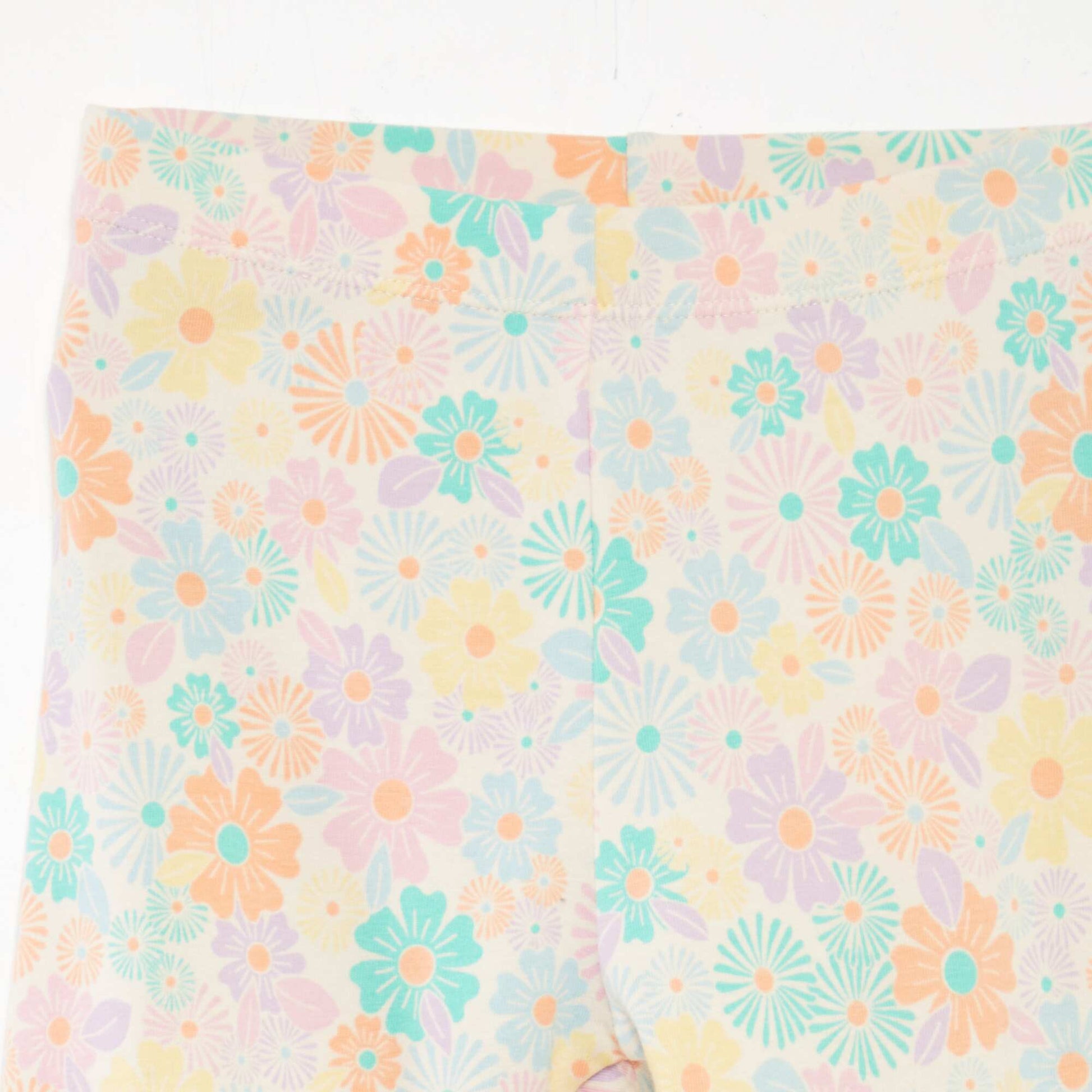 Legging long en jersey BLANC/ROSE