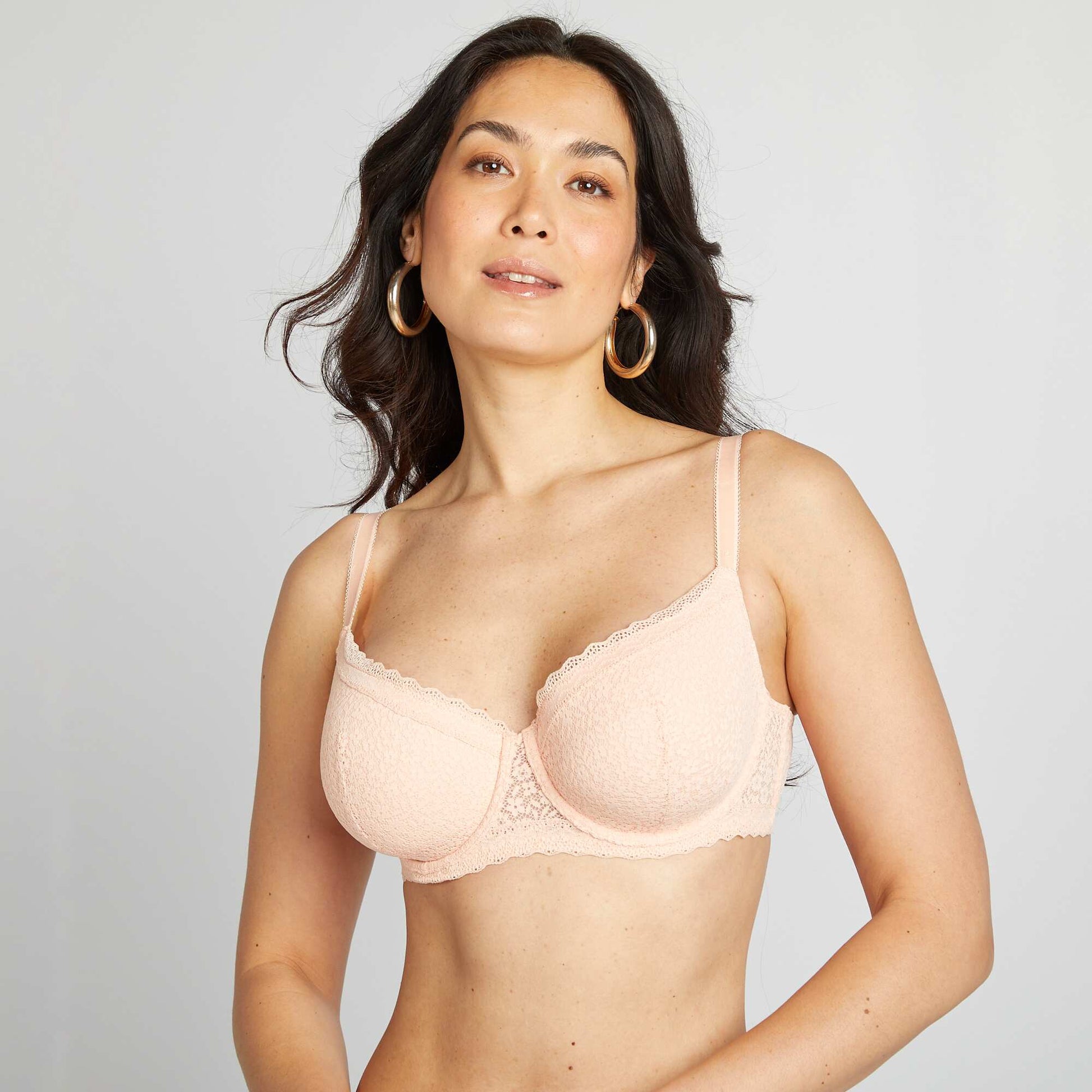 Soutien-gorge dentelle emboitant D&E ROSE