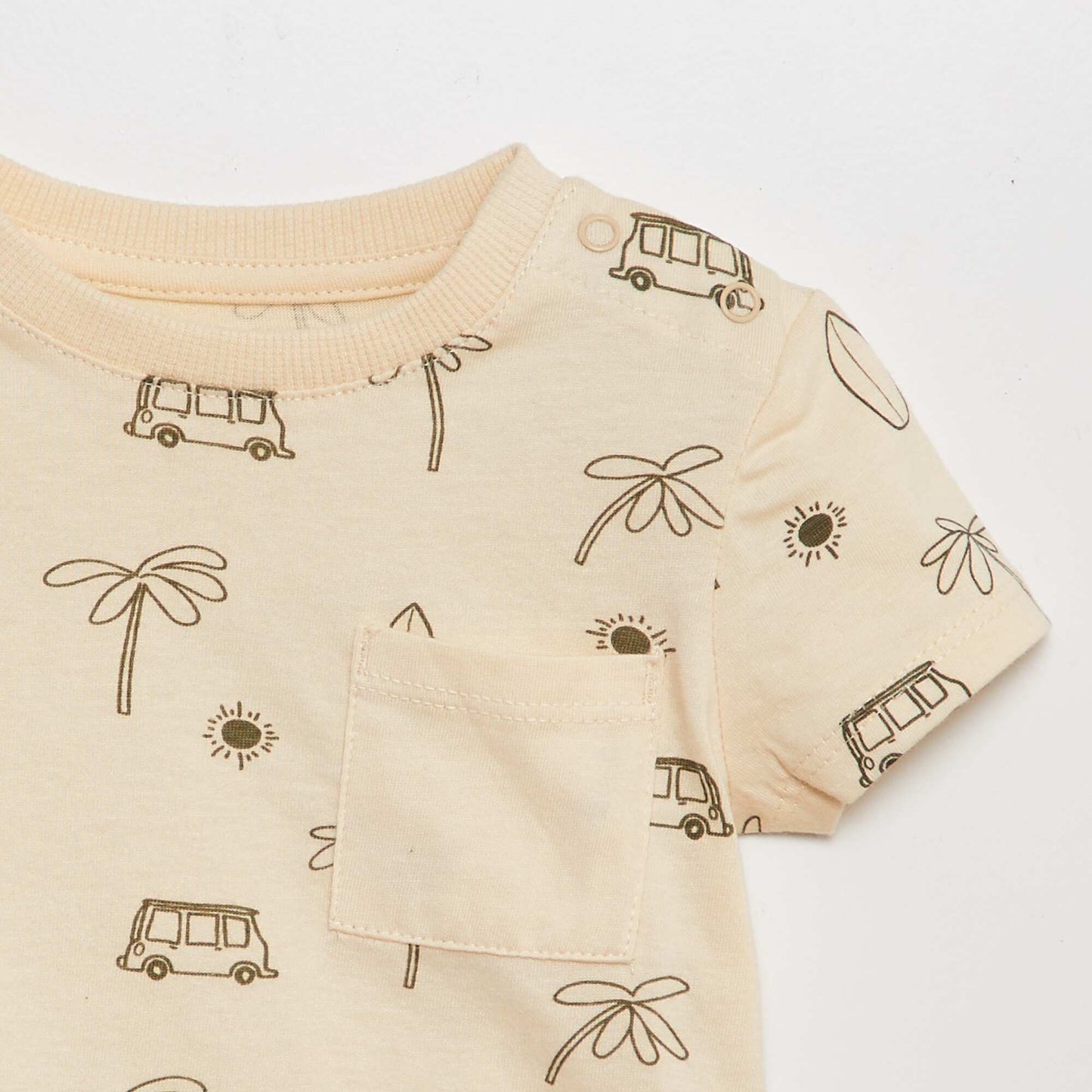 T-shirt avec poche poitrine BLANC