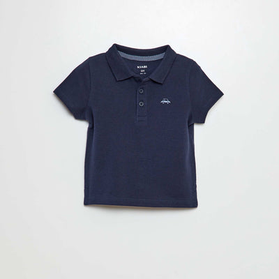 Polo en coton piqué BLEU