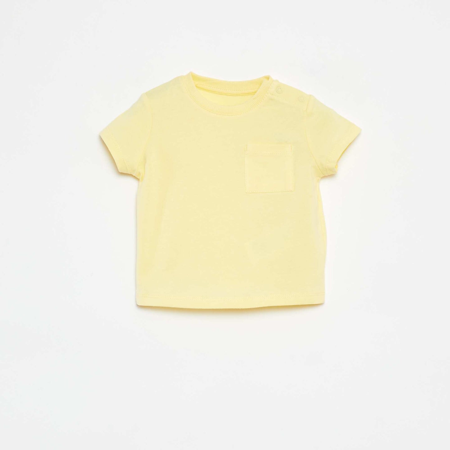 T-shirt à manches courtes uni JAUNE