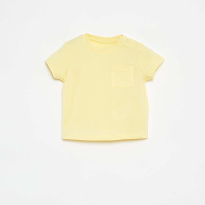 T-shirt à manches courtes uni JAUNE