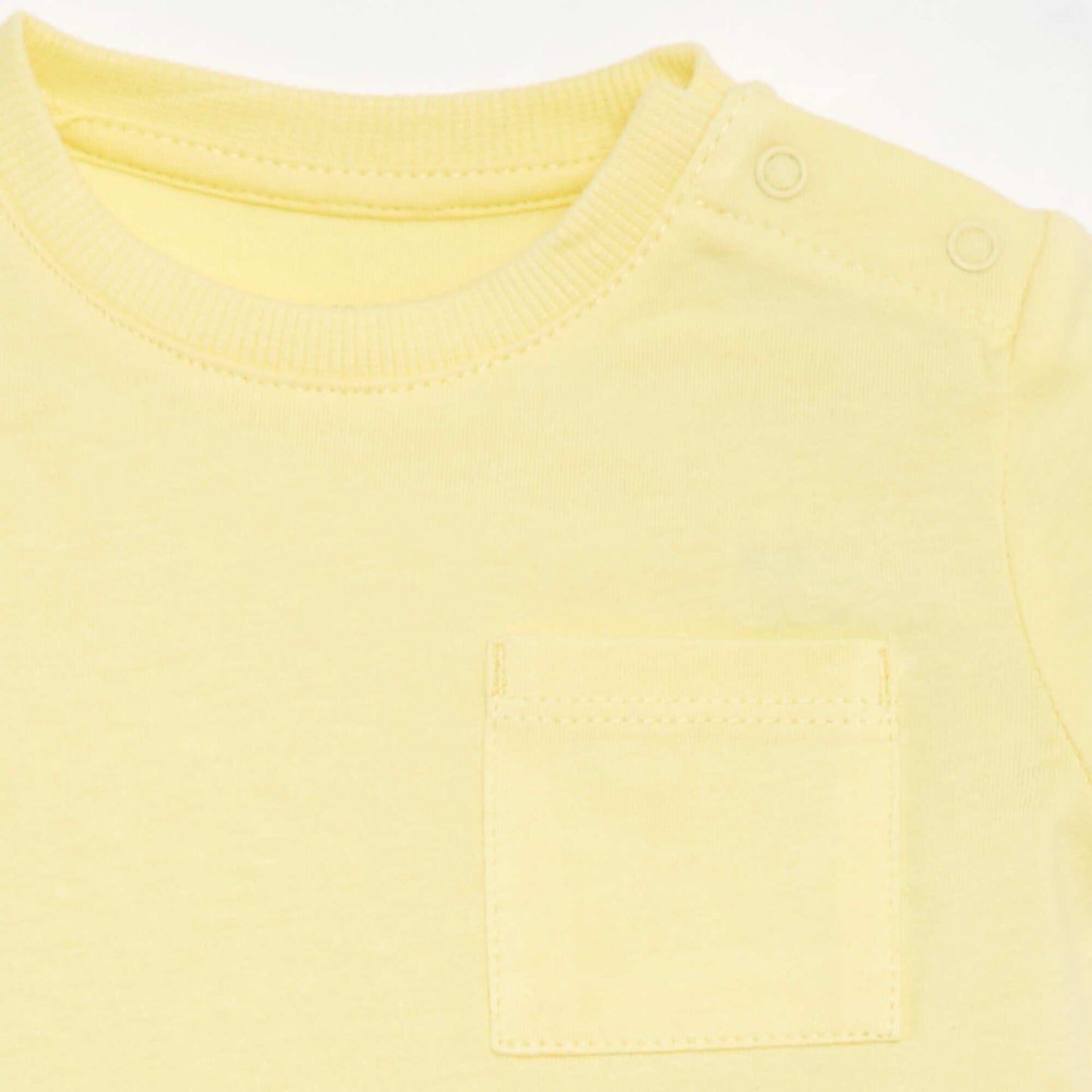 T-shirt à manches courtes uni JAUNE