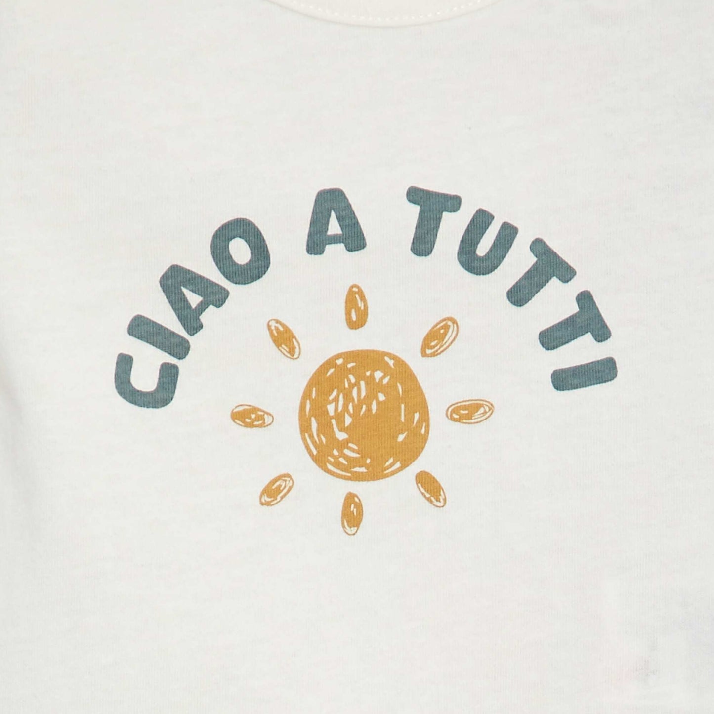 T-shirt manches courtes avec imprimé BEIGE