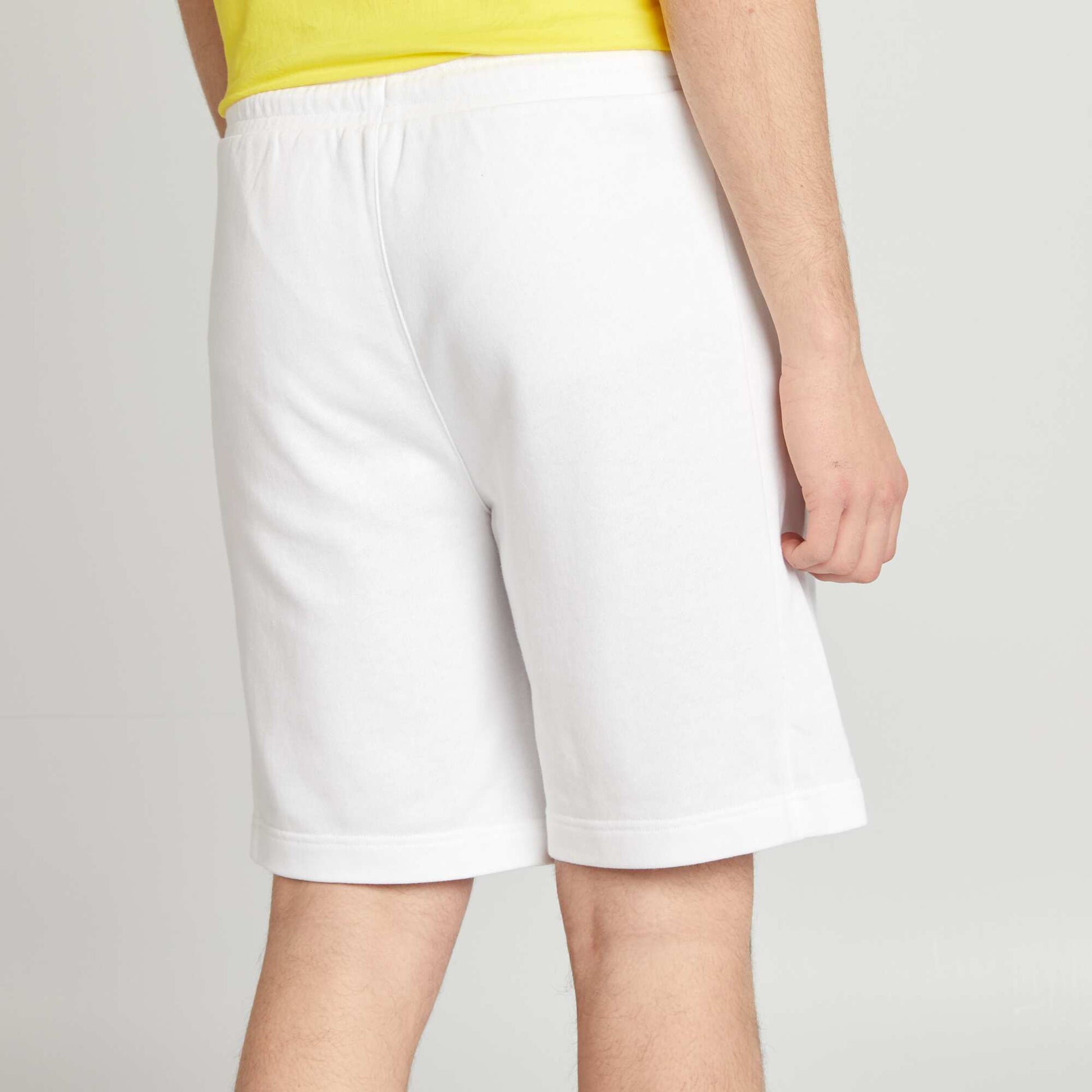 Short en molleton léger BLANC