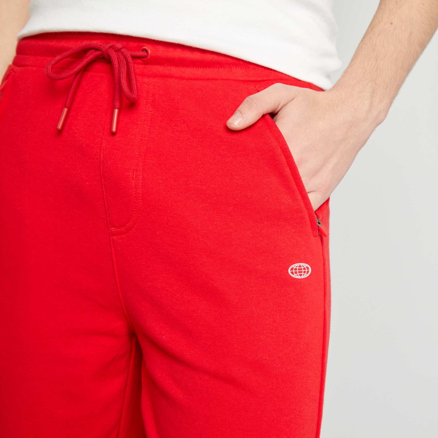 Short en molleton léger ROUGE