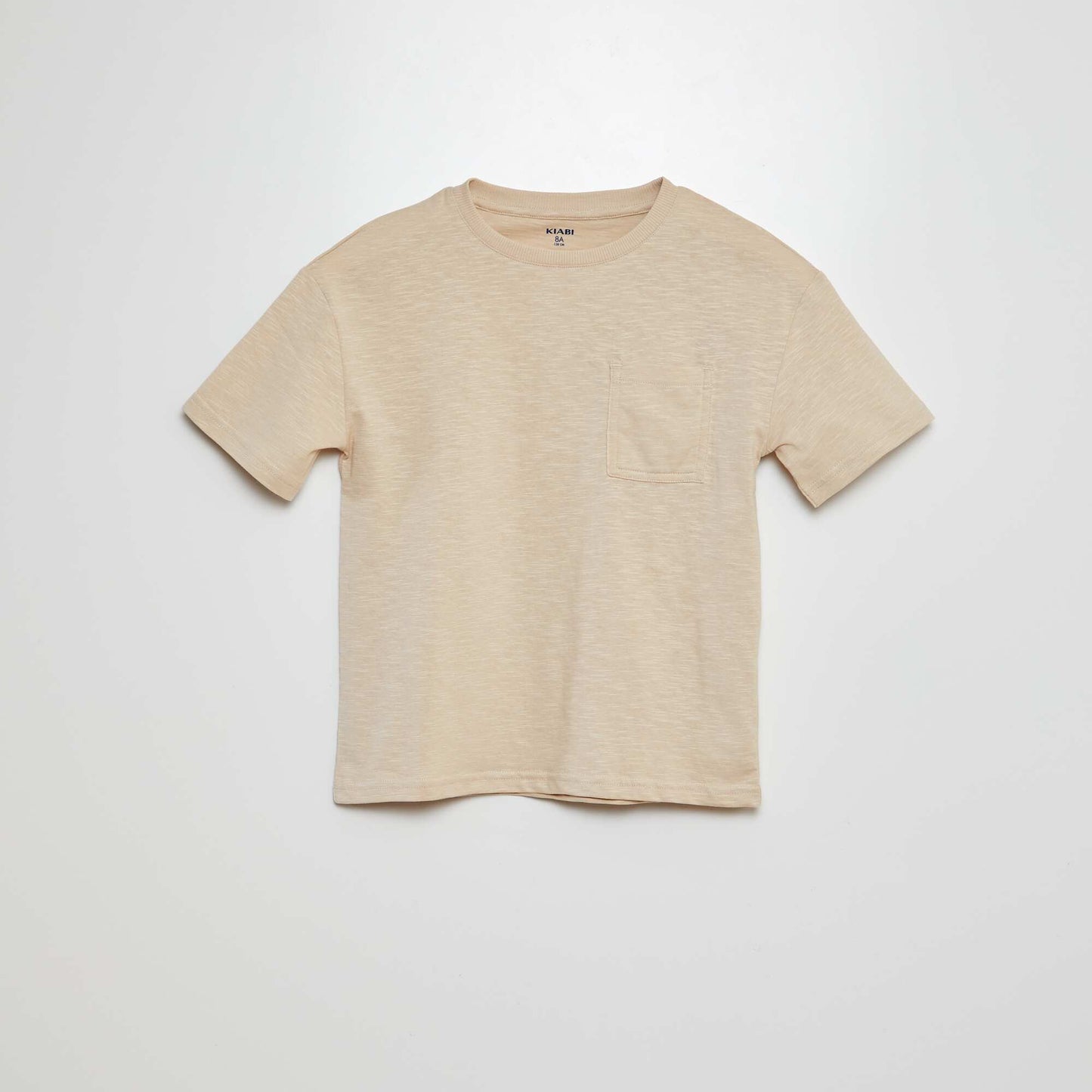 T-shirt oversize uni avec poche BEIGE