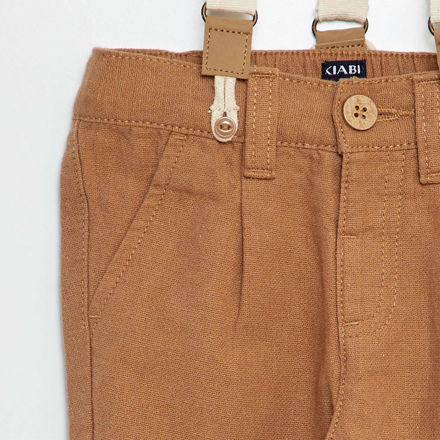 Pantalon avec bretelles BEIGE