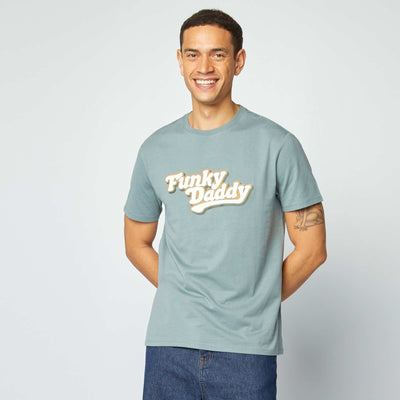 T-shirt imprimé Fête des pères BLEU