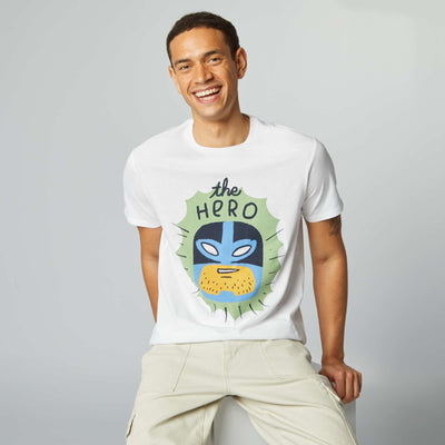 T-shirt imprimé Fête des pères BLANC