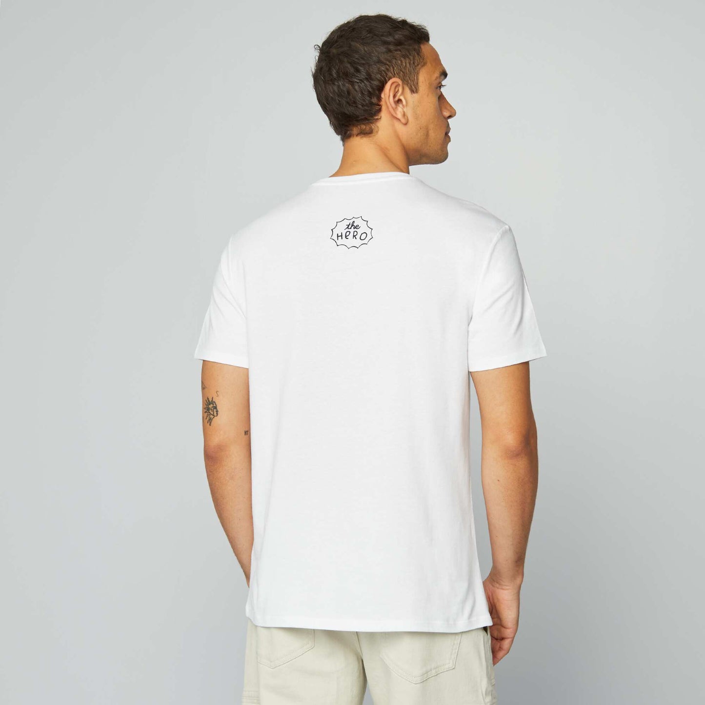 T-shirt imprimé Fête des pères BLANC