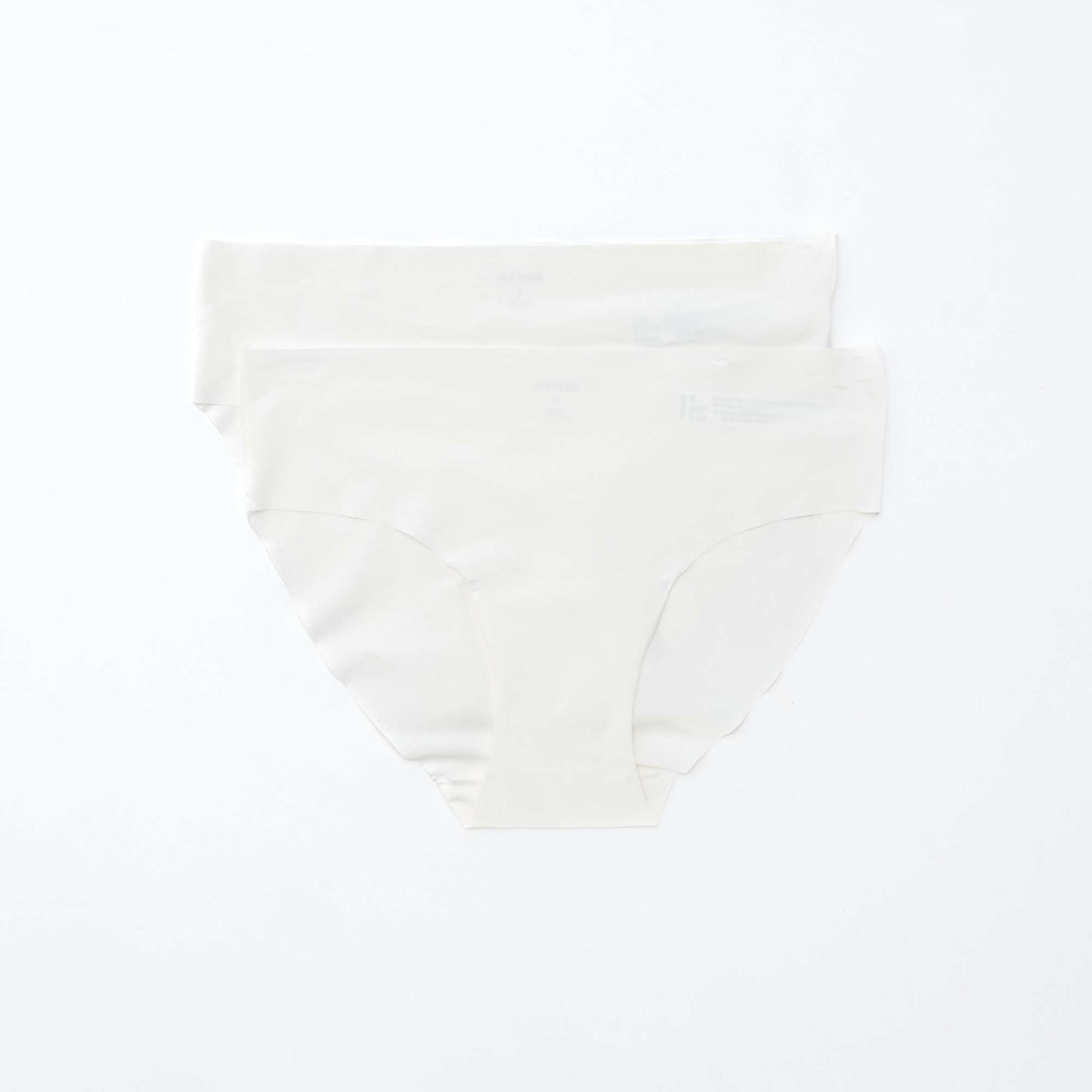 Lot de 2 culottes invisibles en microfibre BLANC