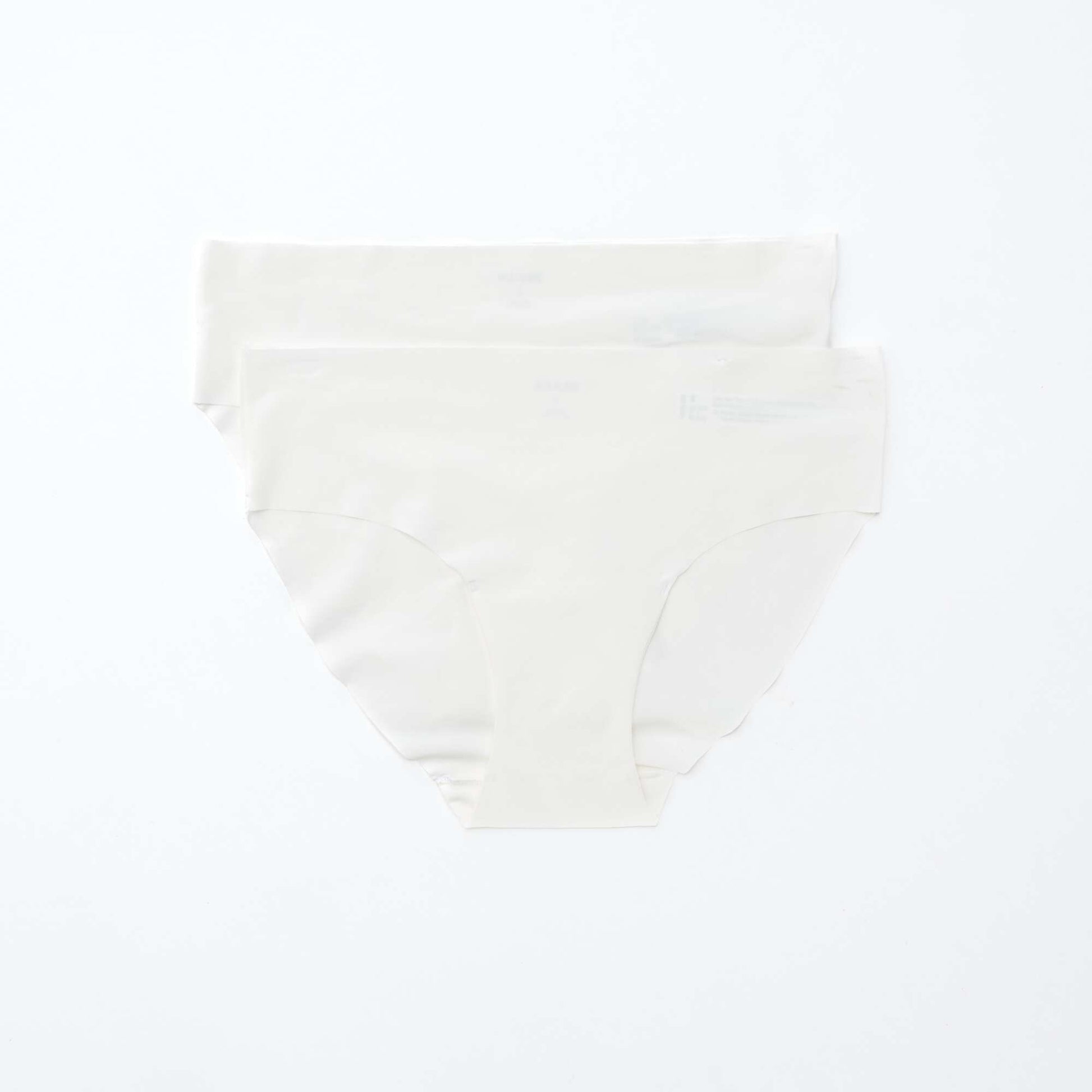 Lot de 2 culottes invisibles en microfibre BLANC
