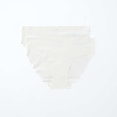 Lot de 2 culottes invisibles en microfibre BLANC