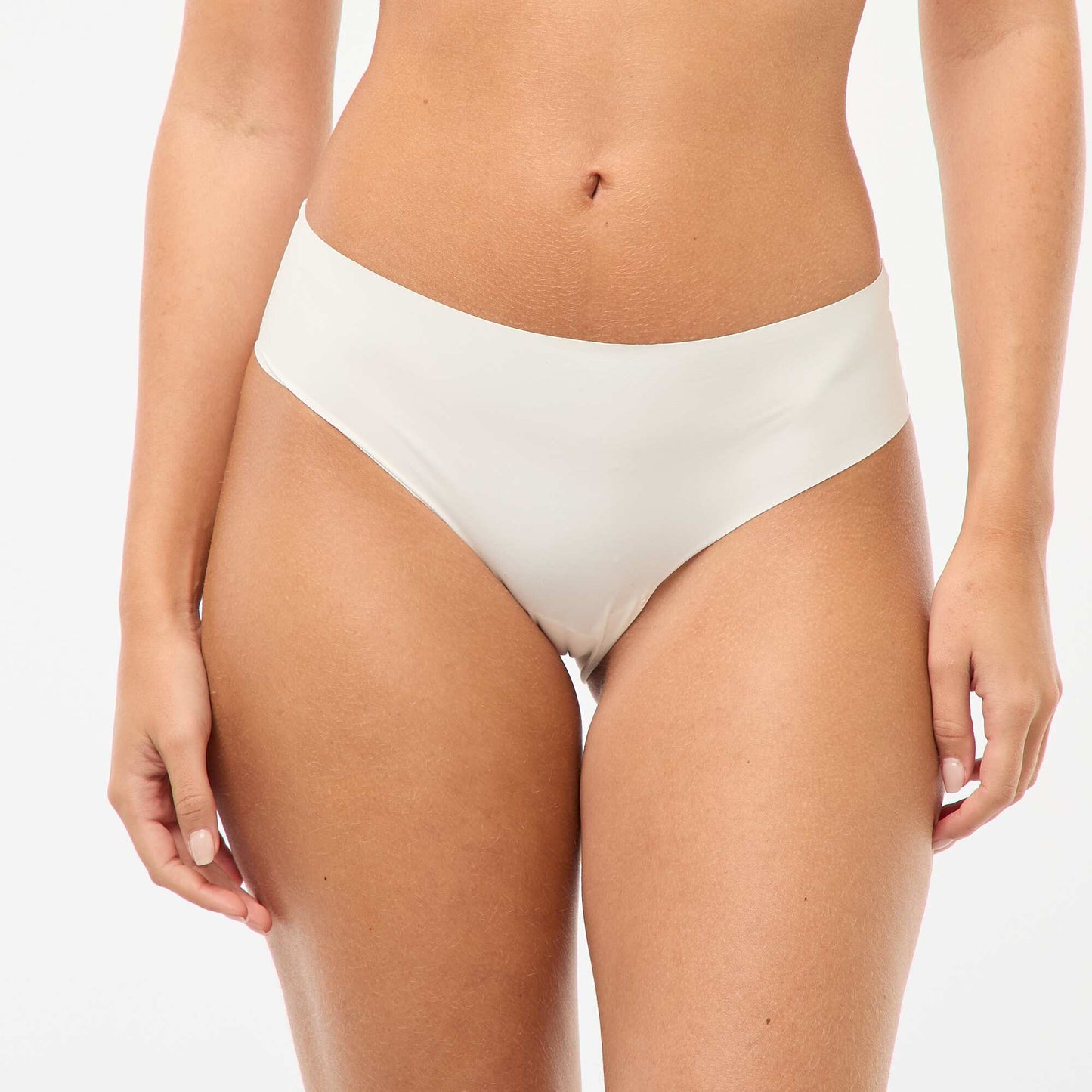 Lot de 2 culottes invisibles en microfibre BLANC