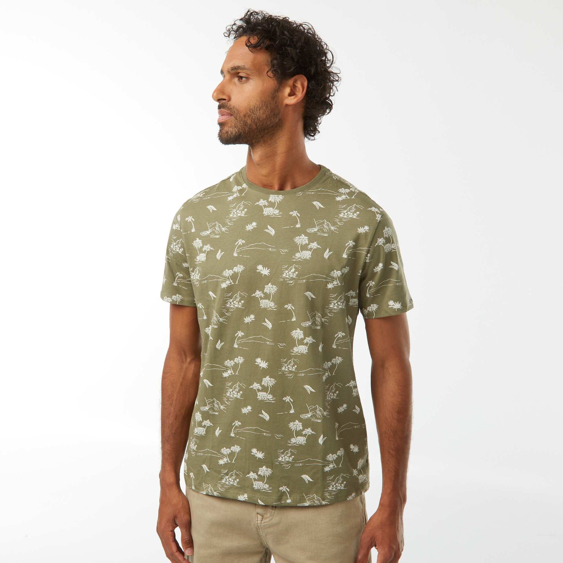 T-shirt imprimé manches courtes VERT