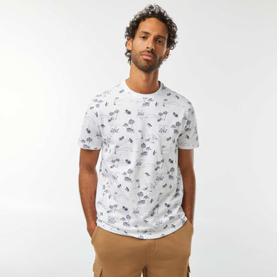 T-shirt imprimé manches courtes BLANC