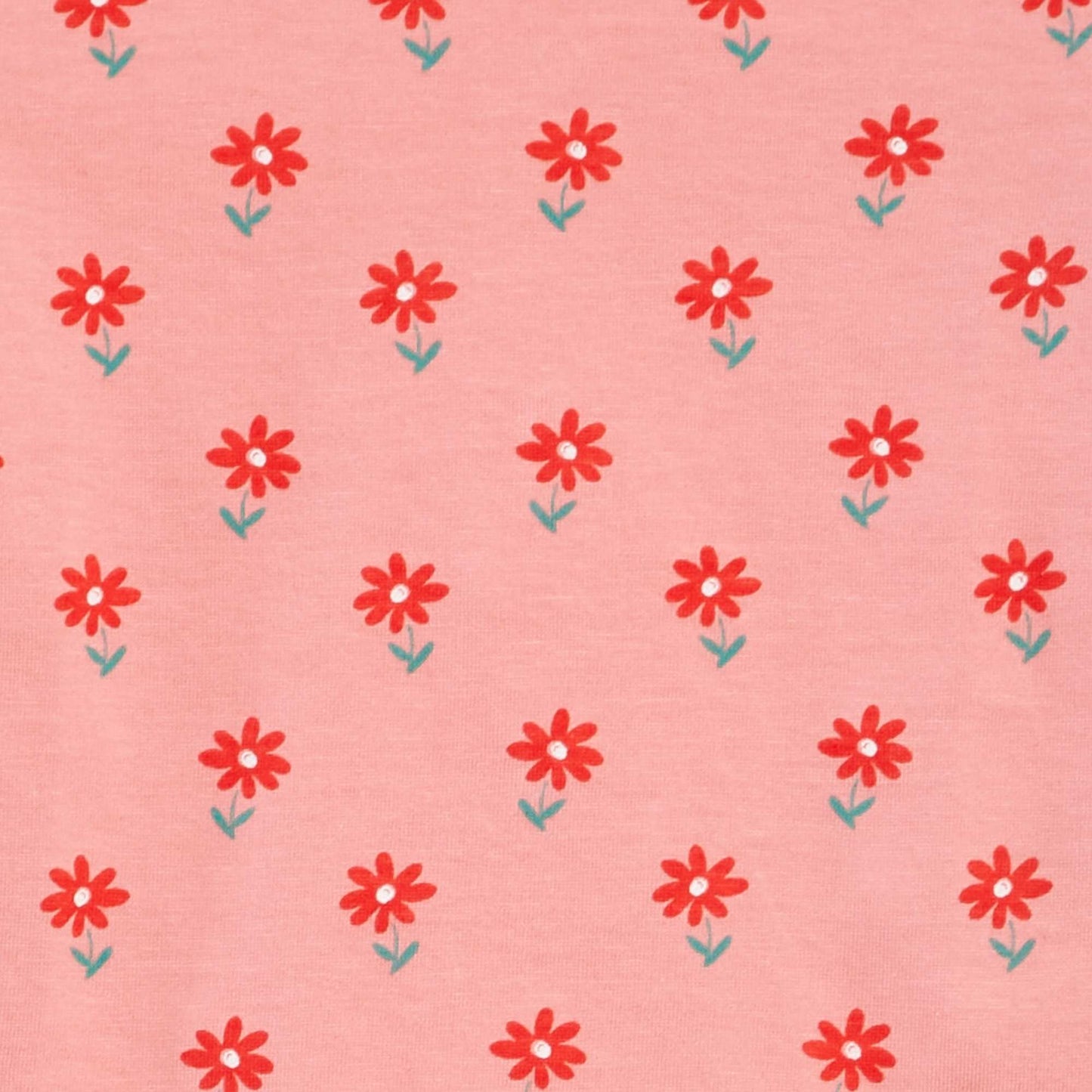 T-shirt manches courtes volantées à imprimé ROSE